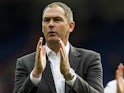 Paul Clement applauds during the Premier League game between Crystal Palace and Swansea City on August 26, 2017
