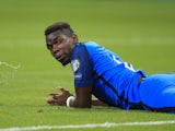 Paul Pogba chills during the World Cup qualifier between France and the Netherlands on August 31, 2017