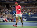 Rafael Nadal in action during the first round of the US Open on August 29, 2017