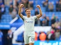 Cesar Azpilicueta celebrates after the Premier League game between Leicester City and Chelsea on September 9, 2017