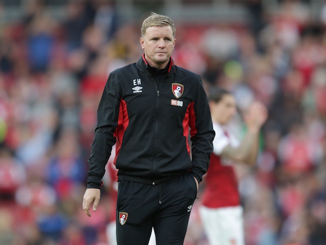 A dejected Eddie Howe after the Premier League game between Arsenal and Bournemouth on September 9, 2017