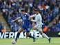 Harry Maguire and Alvaro Morata in action during the Premier League game between Leicester City and Chelsea on September 9, 2017