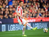 Kevin Wimmer in action during the Premier League game between Stoke City and Manchester United on September 9, 2017