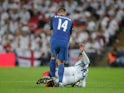 Milan Skriniar appears to kick Dele Alli during the World Cup qualifier between England and Slovakia on September 4, 2017