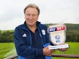 Neil Warnock poses with his Championship manager of the month award for August 2017