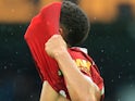 Trent Alexander-Arnold cannot believe what he's seeing during the Premier League game between Manchester City and Liverpool on September 9, 2017
