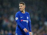 Eden Hazard in action during the Champions League game between Chelsea and Qarabag on September 12, 2017