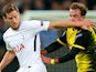 Tottenham Hotspur defender Jan Vertonghen catches Mario Gotze in the face during their Champions League Group H clash with Borussia Dortmund on September 13, 2017
