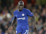 N'Golo Kante in action during the Champions League game between Chelsea and Qarabag on September 12, 2017