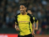 Pierre-Emerick Aubameyang in action during the Champions League game between Tottenham Hotspur and Borussia Dortmund on September 13, 2017