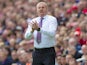 Sean Dyche gives orders during the Premier League game between Liverpool and Burnley on September 16, 2017