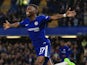 Charly Musonda celebrates scoring the third during the EFL Cup game between Chelsea and Nottingham Forest on September 20, 2017