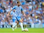 Brighton & Hove Albion midfielder Davy Propper in action during his side's Premier League clash with Manchester City on August 12, 2017
