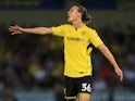 Burton Albion's Jackson Irvine in action during his side's Championship clash with Derby County on August 28, 2016