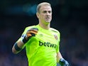 West Ham United goalkeeper Joe Hart in action during his side's Premier League clash with Manchester United on August 13, 2017