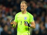 England goalkeeper Joe Hart in action during his side's World Cup qualifying clash with Slovakia on September 4, 2017