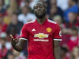 Romelu Lukaku looks unimpressed while playing for Manchester United in August 2017