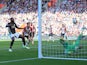 Romelu Lukaku scores the opener during the Premier League game between Southampton and Manchester United on September 23, 2017