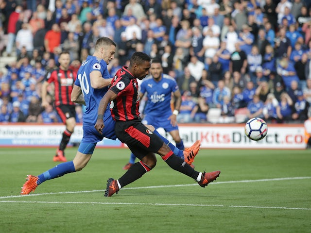 Bournemouth striker Jermain Defoe in action during his side's Premier League clash with Leicester City at the Vitality Stadium on September 30, 2017