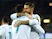 Sergio Ramos embraces Cristiano Ronaldo during the Champions League game between Borussia Dortmund and Real Madrid on September 26, 2017