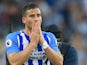 Brighton & Hove Albion striker Tomer Hemed reacts following his side's Premier League clash with Newcastle United on September 23, 2017