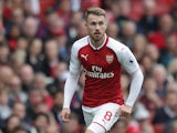Arsenal midfielder Aaron Ramsey in action during his side's Premier League clash with Brighton & Hove Albion at the Emirates Stadium on October 1, 2017