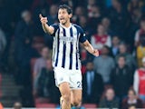 Ahmed Hegazi, also known as Ahmed Hegazy, in action for West Bromwich Albion during his side's Premier League clash with Arsenal
