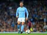Manchester City attacker Bernardo Silva in action during his side's Premier League clash with Everton on August 21, 2017
