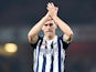 Gareth Barry in action for West Bromwich Albion during his side's Premier League clash with Arsenal