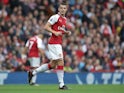 Arsenal midfielder Granit Xhaka in action during his side's Premier League clash with Brighton & Hove Albion at the Emirates Stadium on October 1, 2017