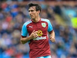 Burnley midfielder Jack Cork in action during his side's Premier League clash with Crystal Palace on September 10, 2017