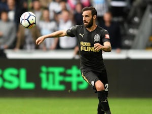 Jesus Gamez in action for Newcastle United during their Premier League clash with Swansea City