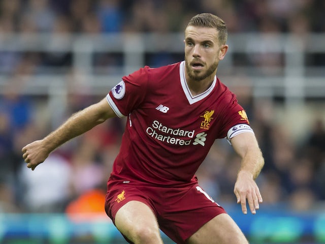 Liverpool captain Jordan Henderson in action during his side's Premier League clash with Newcastle United at St James' Park on October 1, 2017