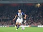 Kieran Gibbs in action for West Bromwich Albion during his side's Premier League clash with Arsenal