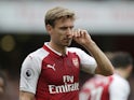 Arsenal defender Nacho Monreal in action during his side's Premier League clash with Brighton & Hove Albion at the Emirates Stadium on October 1, 2017