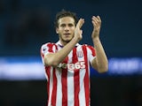 Ramadan Sobhi in action for Stoke City during a Premier League clash with Manchester City in 2016-17