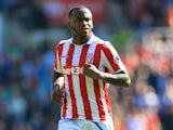 Saido Berahino in action for Stoke City during a Premier League clash with Liverpool in 2016-17