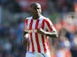 Saido Berahino in action for Stoke City during a Premier League clash with Liverpool in 2016-17