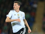 Julian Draxler in action during the World Cup qualifier between Northern Ireland and Germany on October 5, 2017