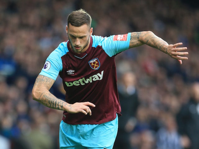 Marko Arnautovic in action for West Ham United in a 2017-18 Premier League match