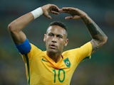 Neymar in action for Brazil at the 2016 Olympic Games