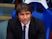 Antonio Conte watches on intently during the Premier League game between Crystal Palace and Chelsea on October 14, 2017