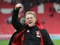 A triumphant Eddie Howe after the Premier League game between Stoke City and Bournemouth on October 21, 2017