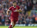 Emre Can in action during the Premier League game between Liverpool and Manchester United on October 14, 2017