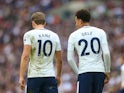 Harry Kane and Dele Alli pictured from behind during the Premier League game between Tottenham Hotspur and Bournemouth on October 14, 2017