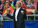 Jose Mourinho gesticulates during the Champions League group game between Benfica and Manchester United on October 18, 2017