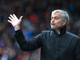 Jose Mourinho realises how many points adrift his side are during the Premier League game between Huddersfield Town and Manchester United on October 21, 2017