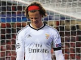 Mile Svilar looks upset during the Champions League group game between Benfica and Manchester United on October 18, 2017