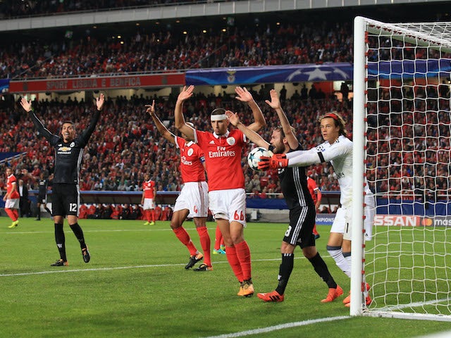 United go a goal up during the Champions League group game between Benfica and Manchester United on October 18, 2017