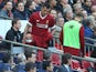Dejan Lovren is taken off early during the Premier League game between Tottenham Hotspur and Liverpool on October 22, 2017